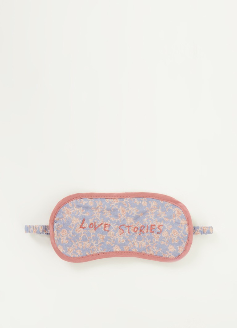 Love Stories - Masque de sommeil avec logo et imprimé - Bleu