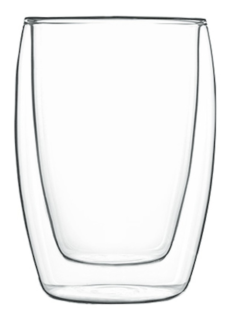 Luigi Bormioli - Accademia dubbelwandig glas 27 cl set van 2 - Transparant