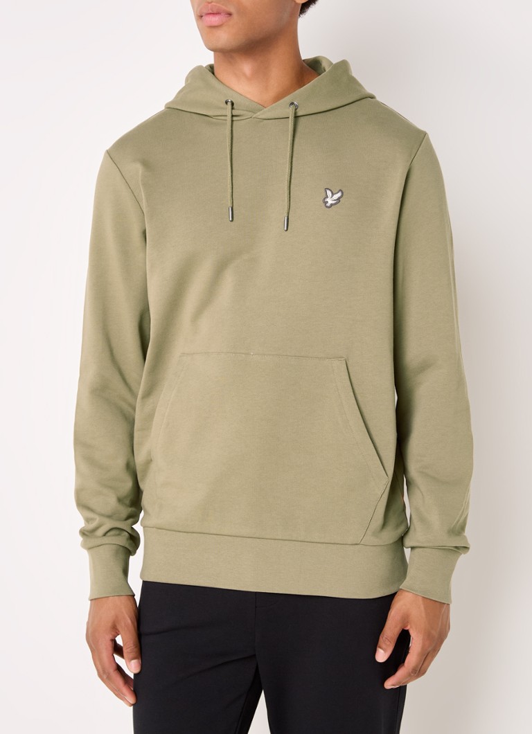 Lyle & Scott - Hoodie met logoborduring - Lindegroen
