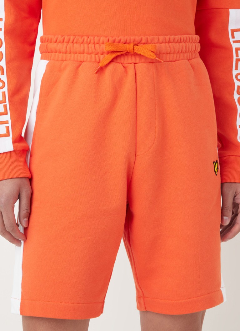 Lyle & Scott - Pantalon de jogging court coupe droite avec poches latérales - Orange foncé