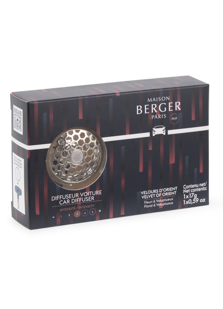 Maison Berger - Velours d'Orient autoparfum houder met navulling - Zilver