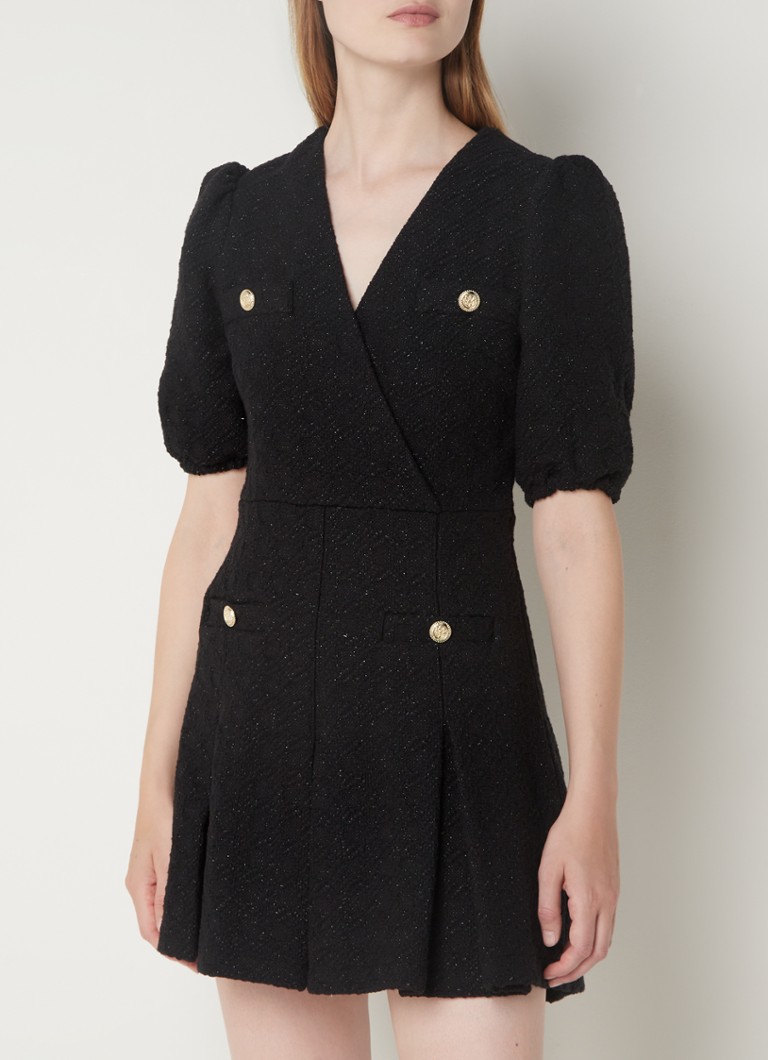 Robe Maje Riolette Maje Riolette mini jurk in linnenblend met lurex • Zwart • deBijenkorf.be