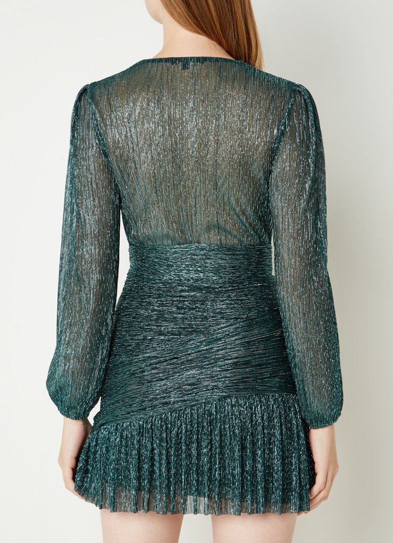 Maje Runnylini mini jurk met ruches en lurex