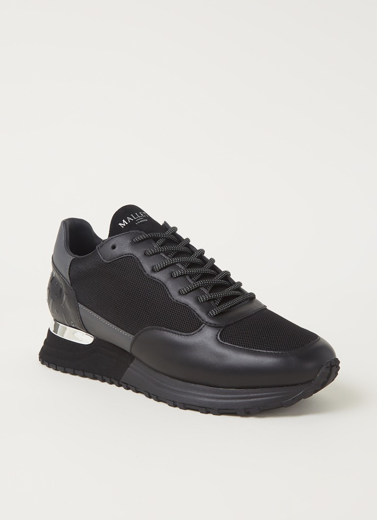 Mallet - Sneaker en cuir avec détails en daim - Noir