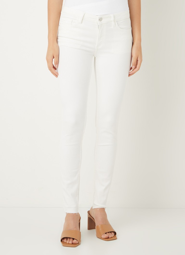 MANGO - Kim low waist skinny cropped jeans met gekleurde wassing - Gebroken wit