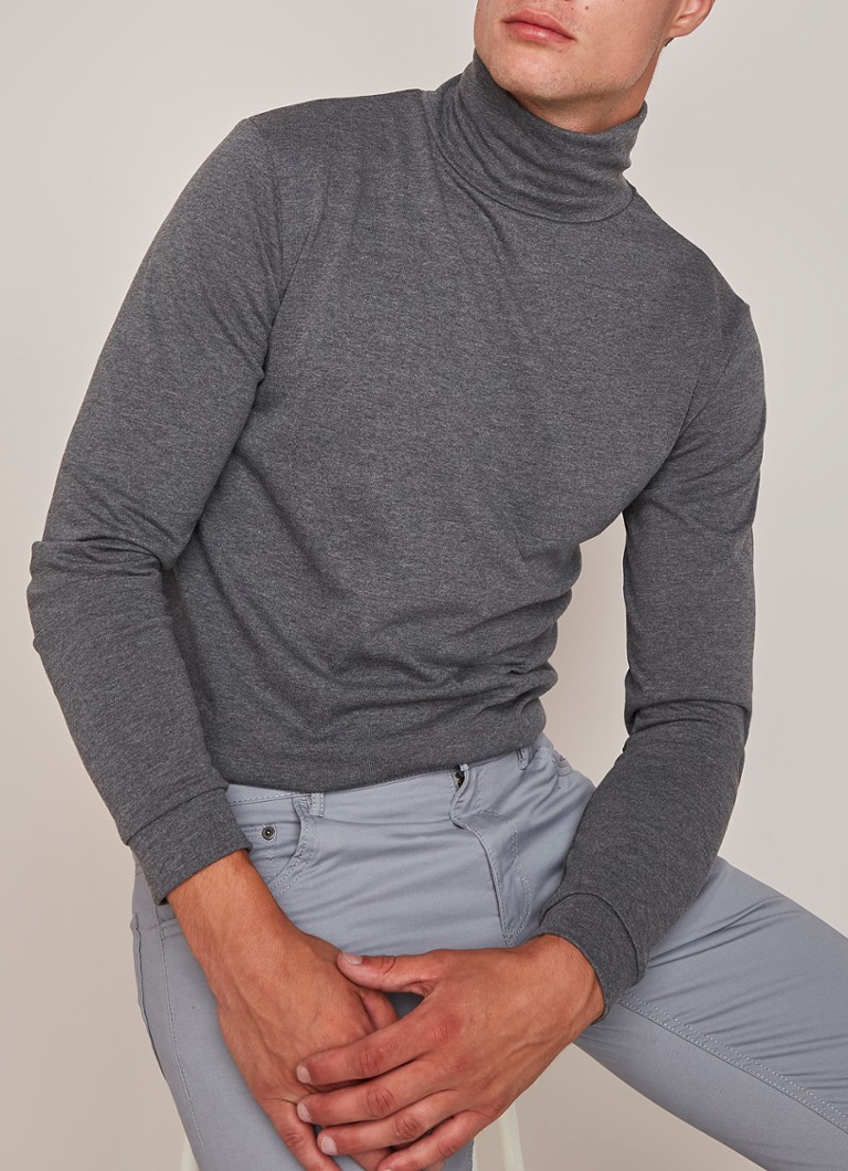 MANGO - Luton coltrui in katoenblend  - Grijs