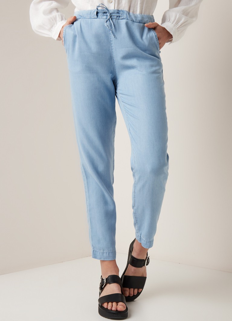 Mango Mango Jean Fluide Taille Haute En Lyocell 7 8 Coupe Decontractee Promos 30 De Bijenkorf
