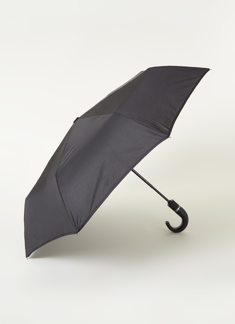 MANGO - Parapluie avec détail en cuir - Noir