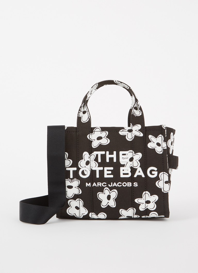 Marc Jacobs - Daisy Small Tote handtas van canvas met afneembare schouderriem - Zwart