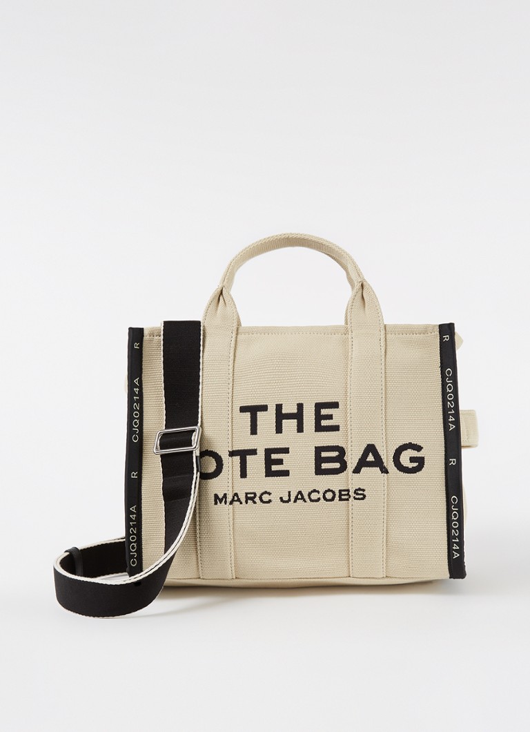 Marc Jacobs - The Jacquard Small Tote handtas van canvas - Creme