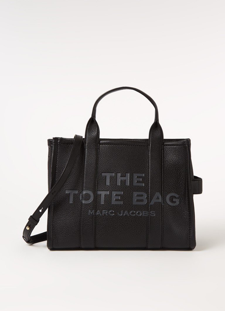 Spruit Schandelijk Premier Marc Jacobs The Leather Small Tote Bag handtas van leer • Zwart •  deBijenkorf.be
