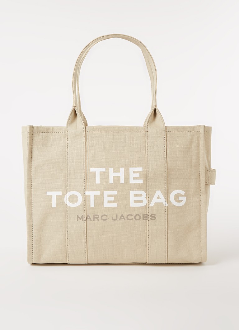 Marc Jacobs - The Small Tote shopper van canvas met logoprint - Beige