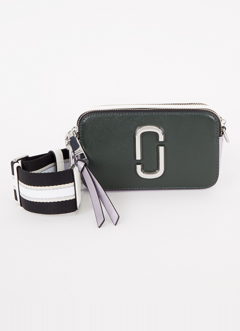 Marc Jacobs - The Snapshot crossbodytas van leer met metallic finish - Lila