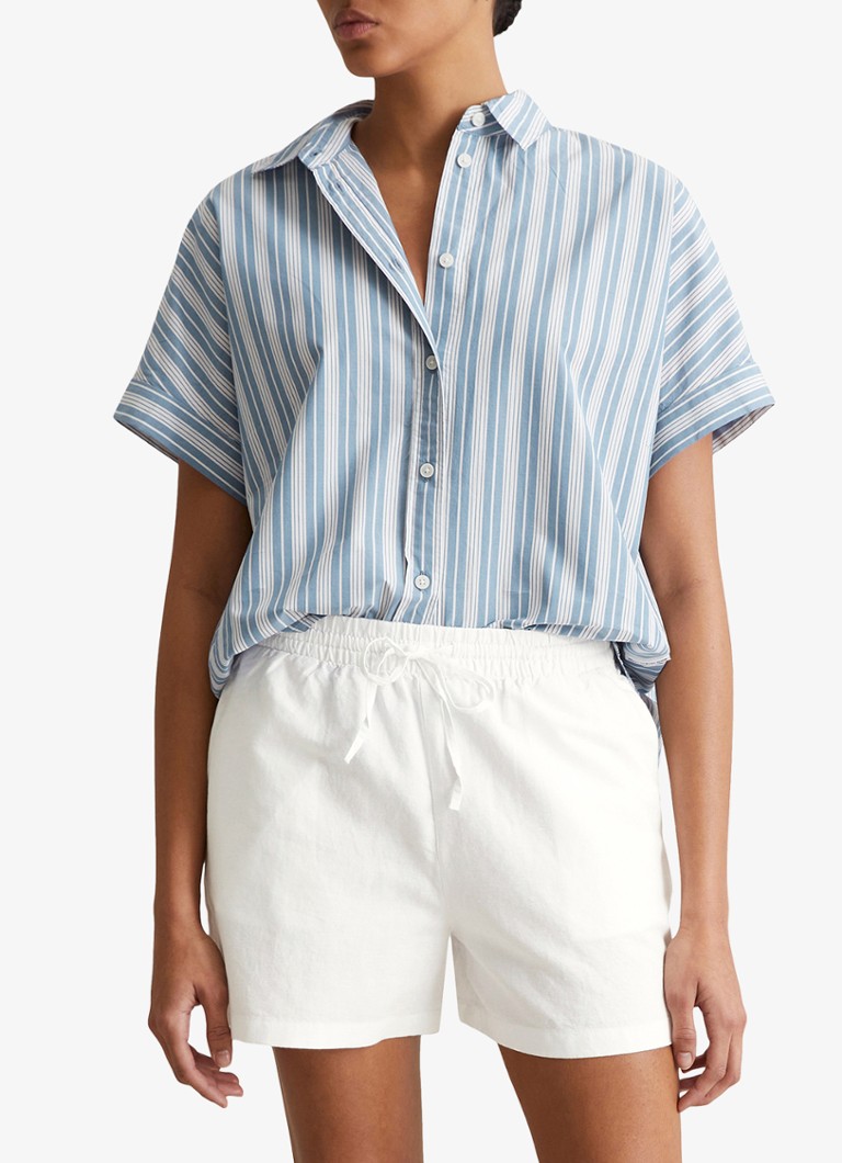 Marc O'Polo Denim - Blouse met streepprint - Blauw