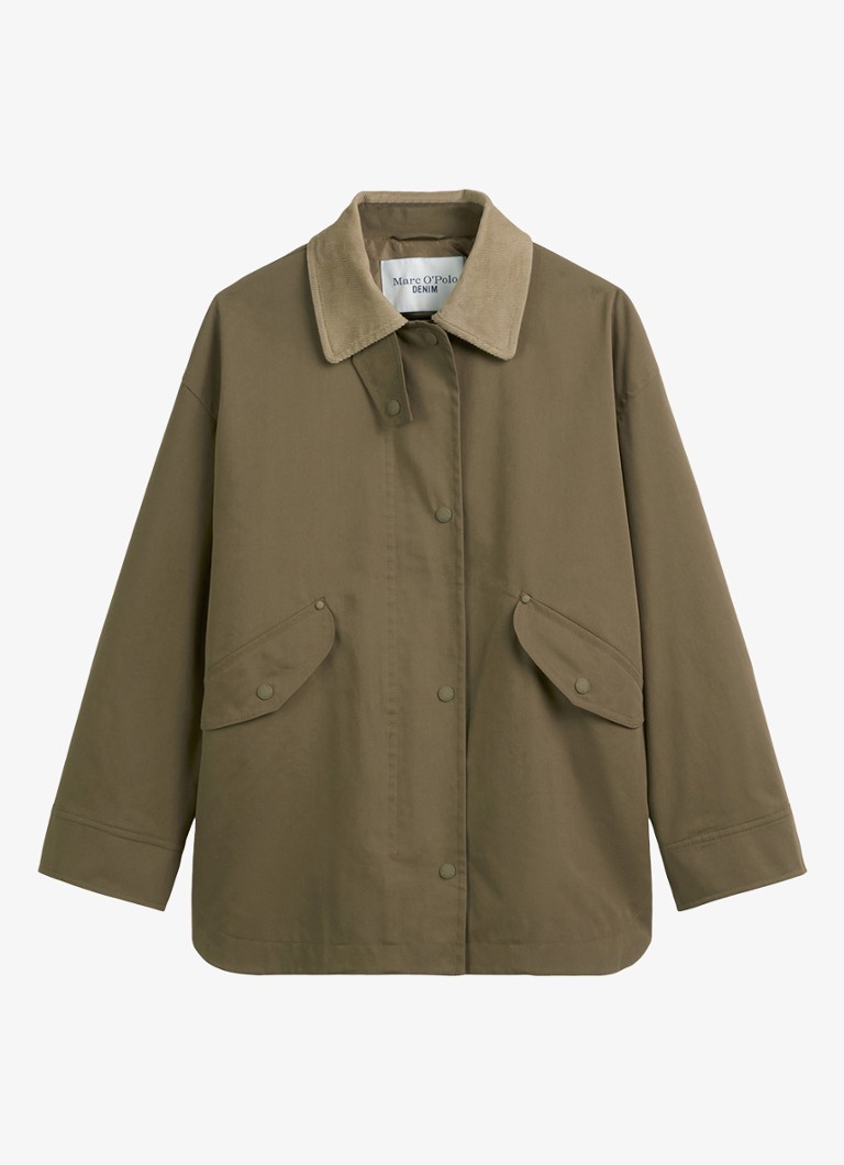 Marc O'Polo Denim - Jack met klepzakken - Donkerbruin