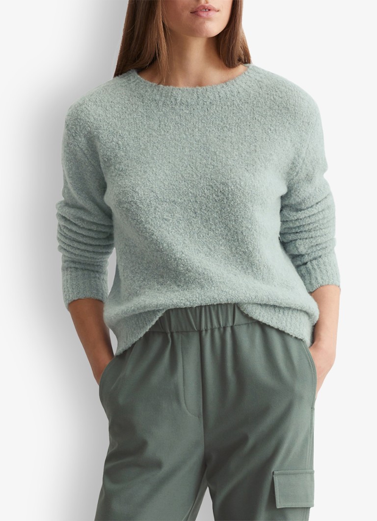 Marc O'Polo - Fijngebreide pullover in alpaca wolblend - Mint