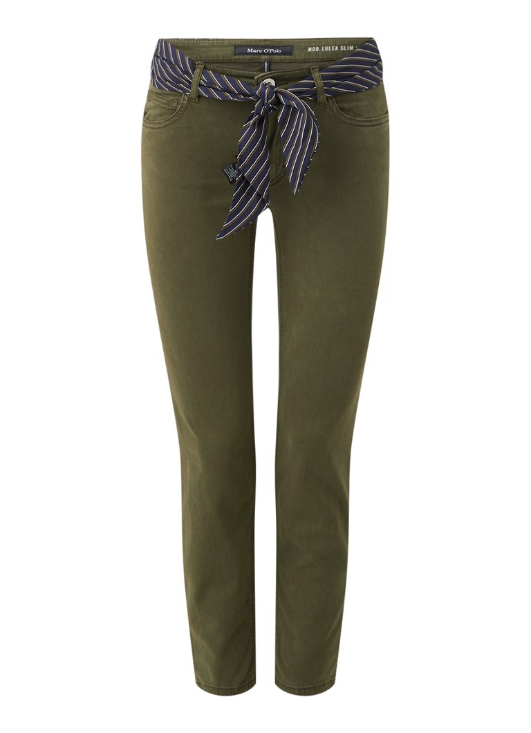 defect Staat Overweldigen Marc O'Polo Lulea low waist skinny fit cropped jeans met strikceintuur • Bronsgroen • deBijenkorf.be defect Staat Overweldigen Marc O'Polo Lulea low waist skinny fit cropped jeans met strikceintuur • Bronsgroen • deBijenkorf.be