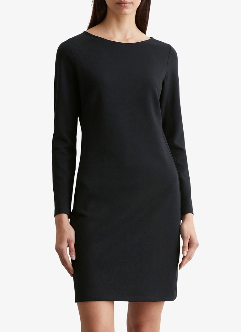 Marc O'Polo - Mini jurk van jersey met boothals - Donkerblauw