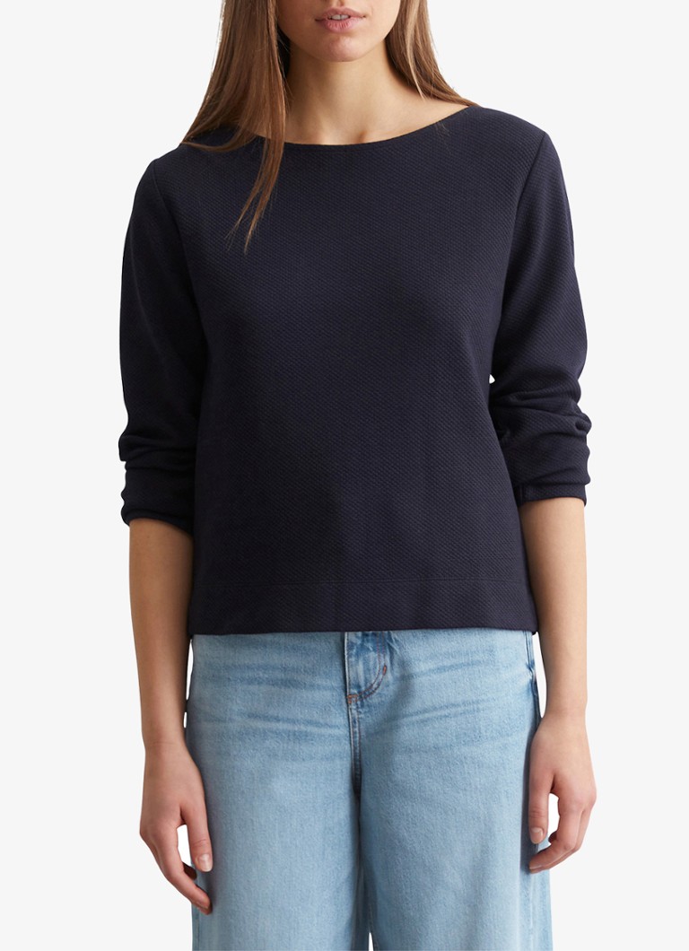 Marc O'Polo - Sweater met structuur - Donkerblauw