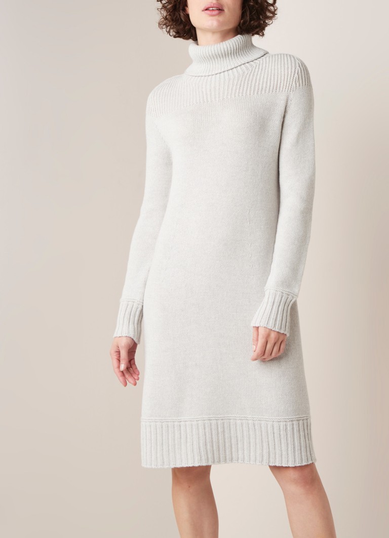 Verrassend MarcCain Grofgebreide trui-jurk van wol met col • Zand • de Bijenkorf LS-59