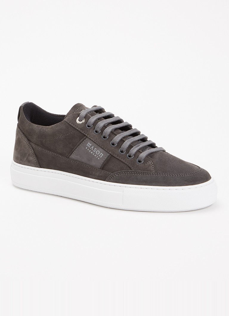 Mason Garments - Tia Sport sneaker van suède - Donkergrijs