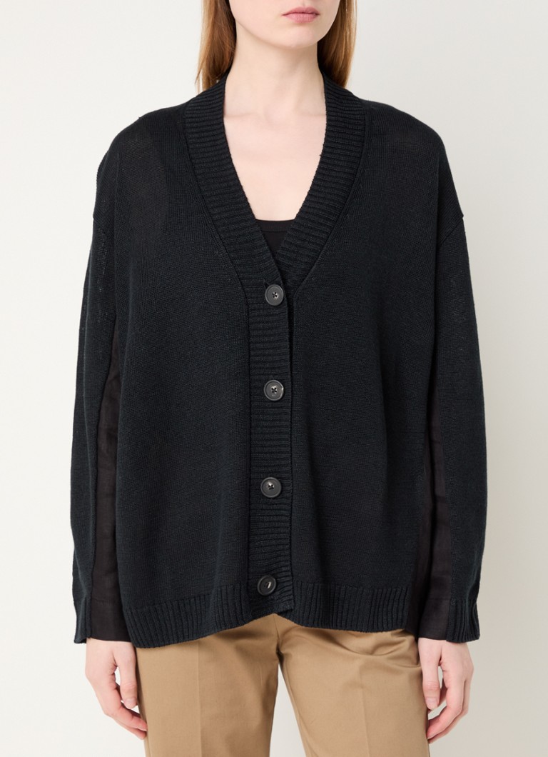 Max & Co - Nerine grofgebreid vest in lyocellblend - Zwart