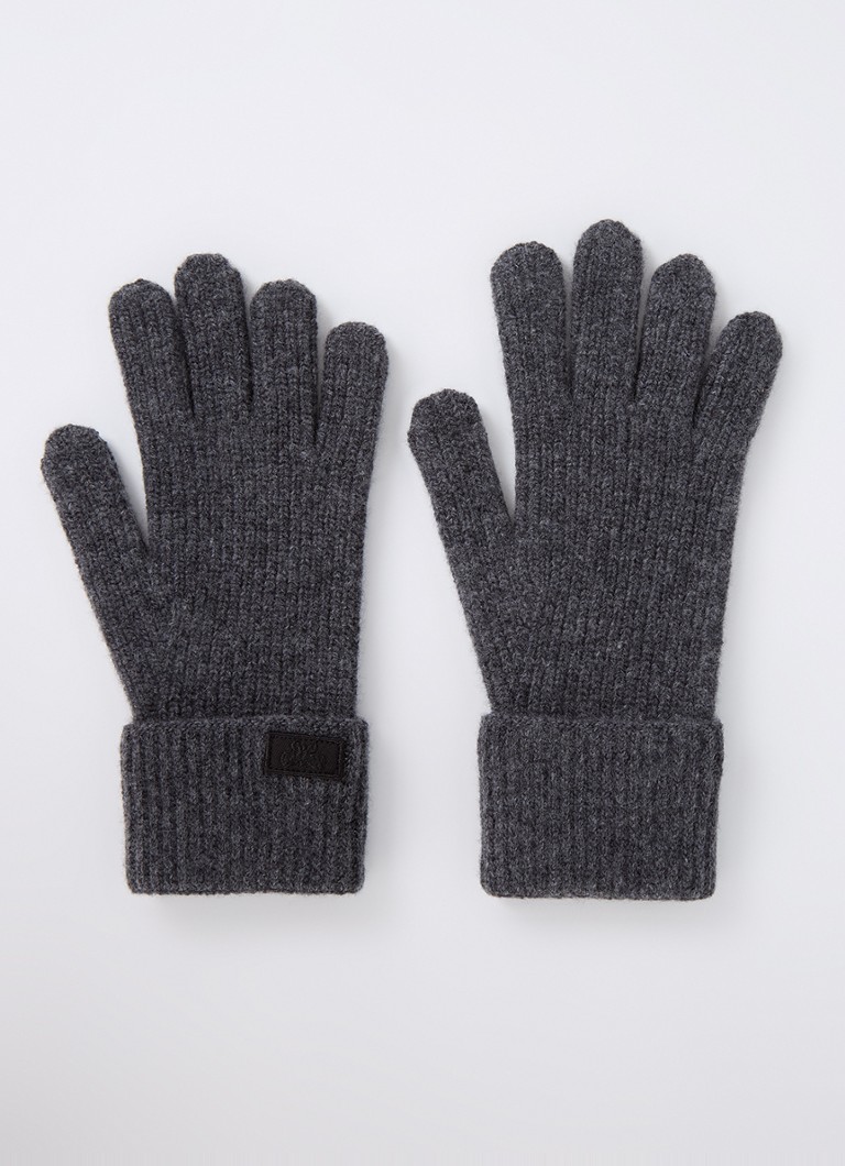 Max & Co - Zamia handschoenen van scheerwol - Donkergrijs