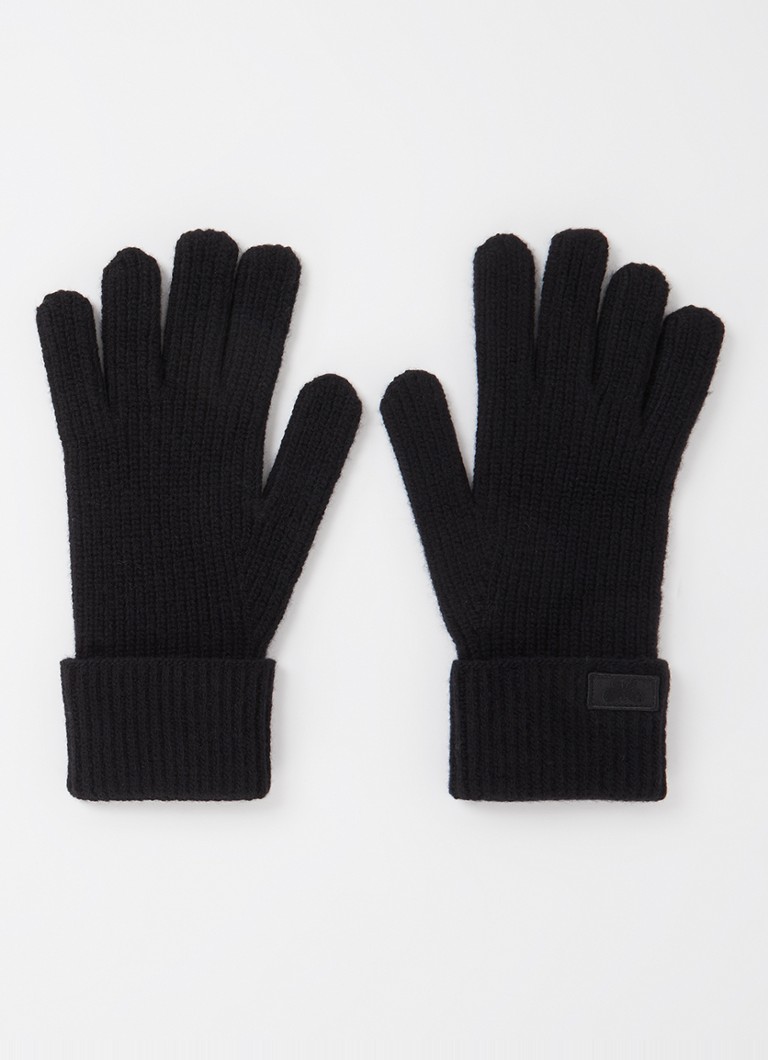 Max & Co - Zamia handschoenen van scheerwol - Zwart