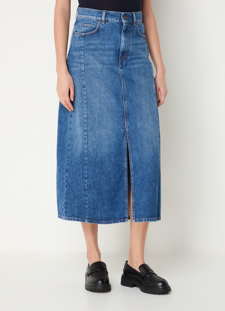 MaxMara - Gesso midi spijkerrok met split - Indigo