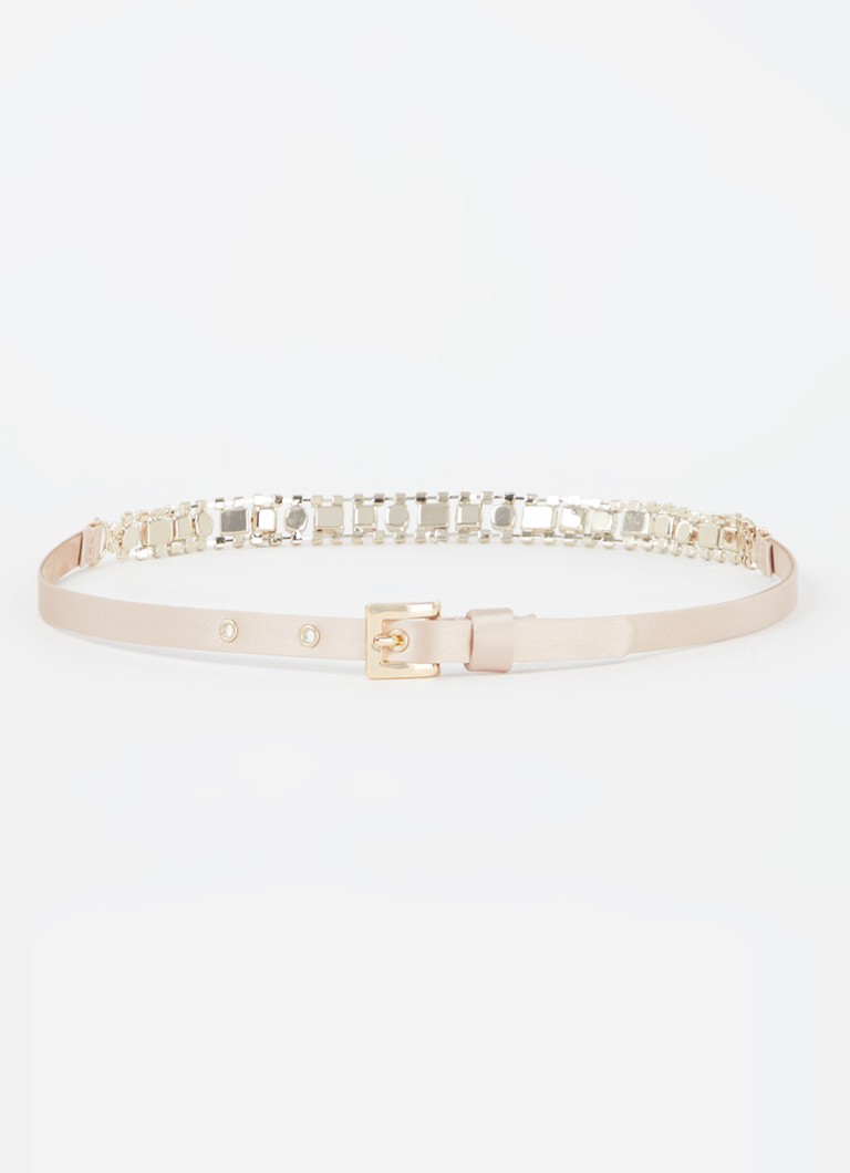 MaxMara - Gioras tailleriem van zijde met strass - Zalmroze