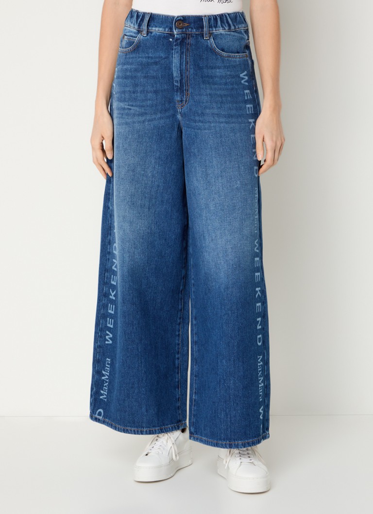 MaxMara - Lisotte high waist wide leg jeans met medium wassing - Indigo