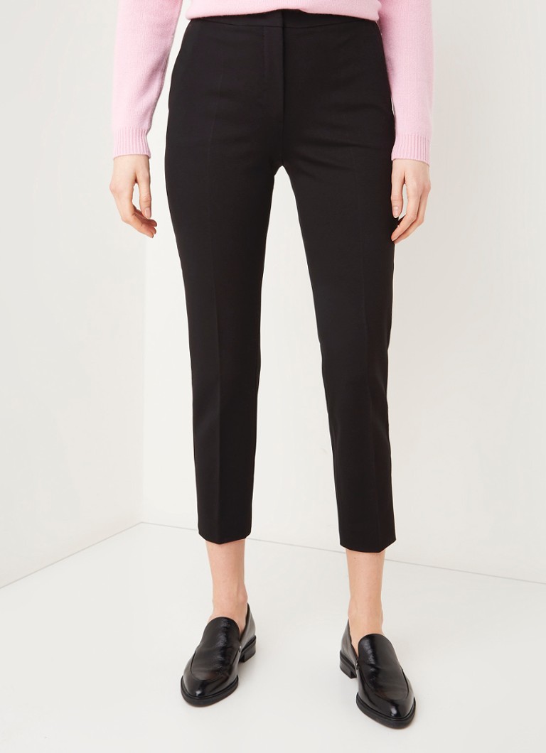 MaxMara - Pantalon raccourci taille haute en jersey Pegno - Noir