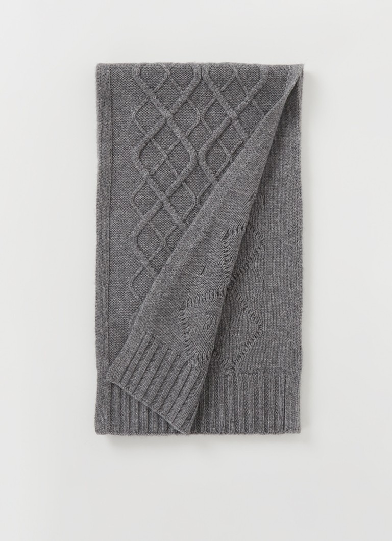 MaxMara - Titty sjaal in kasjmierblend 210 x 30 cm  - Grijs