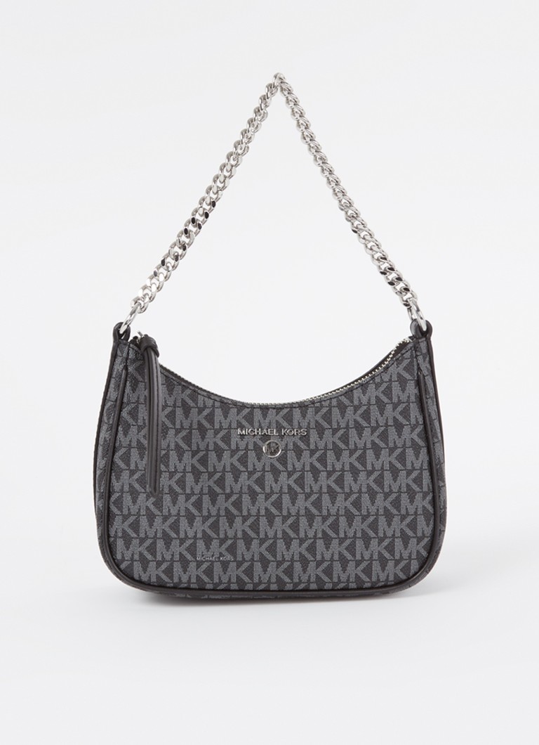 Michael Kors - Jet Set schoudertas met logoprint - Zwart