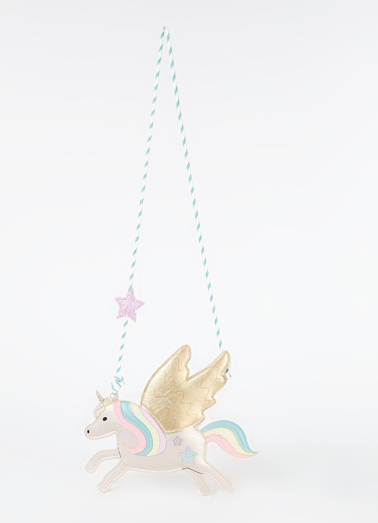 Mimi & Lula - Flying Unicorn crossbodytas met glitter - Roze