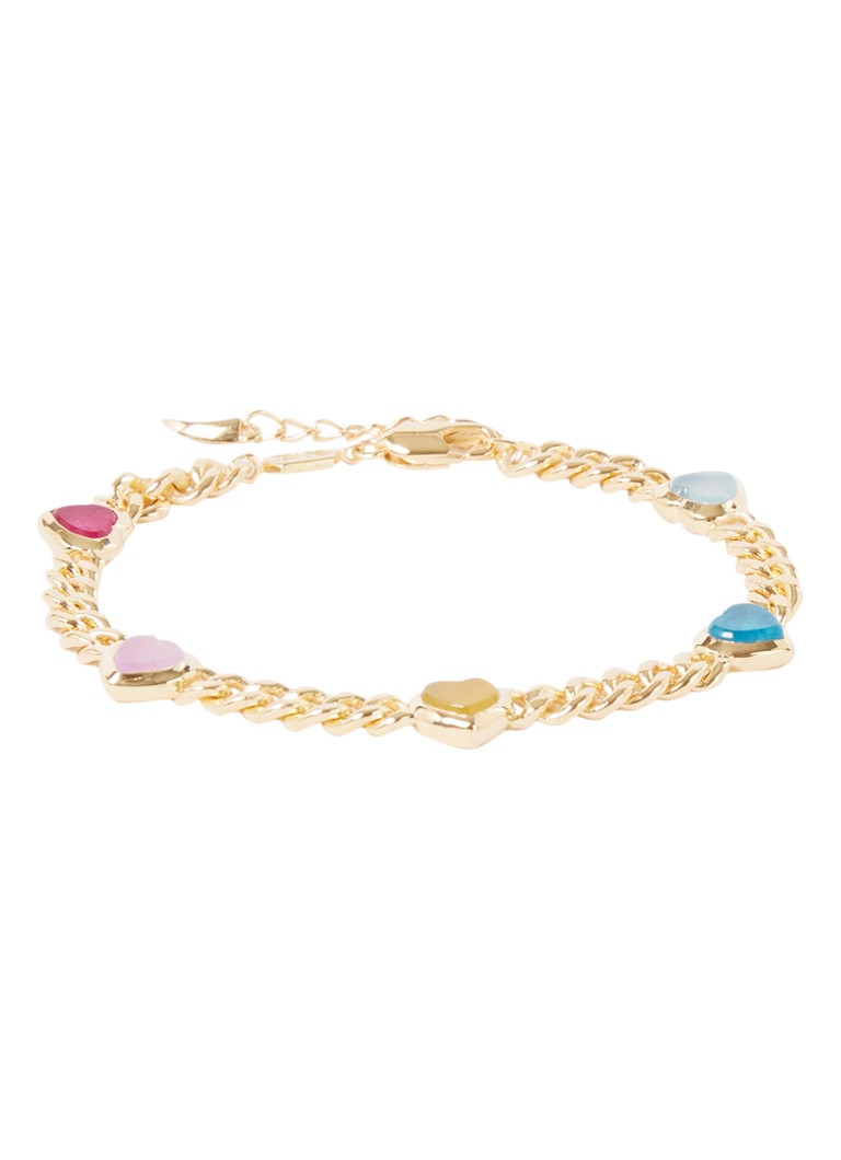 Jelly Heart Gemstone Charm Bracelet