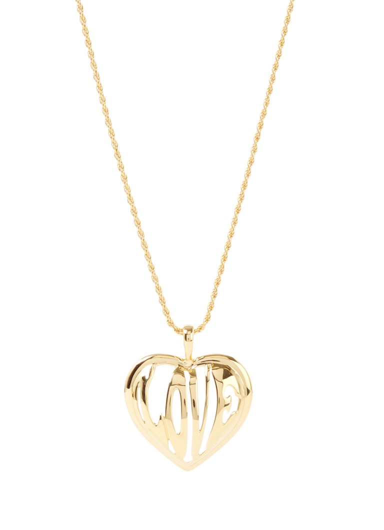 Missoma - Love Heart Pendant Chain ketting verguld - Goud