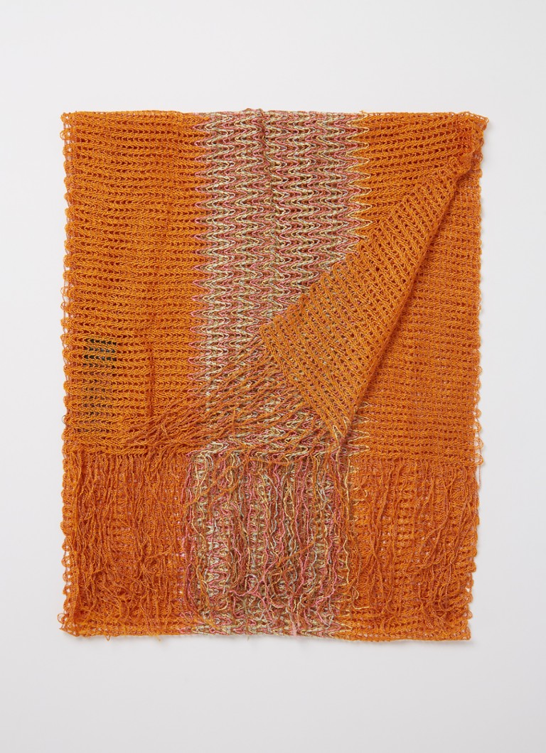 Haalbaar het dossier cafe Missoni Vintage sjaal met print 185 x 35 cm • Orange • deBijenkorf.be