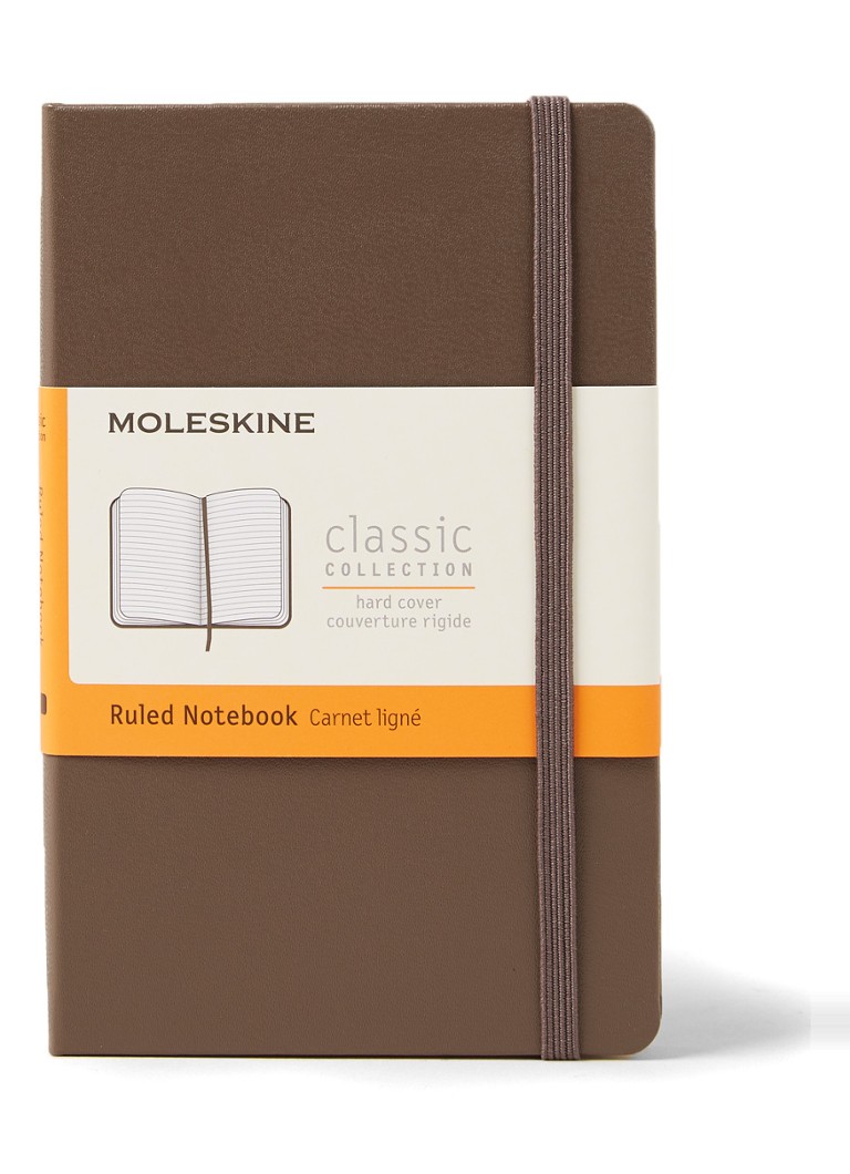 Moleskine Cahier doublé Classic Pocket • Marron foncé • de Bijenkorf