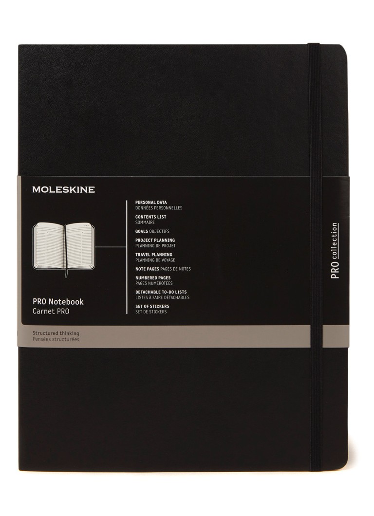 Moleskine - Cahier professionnel souple XL 25 x 19 cm - Noir