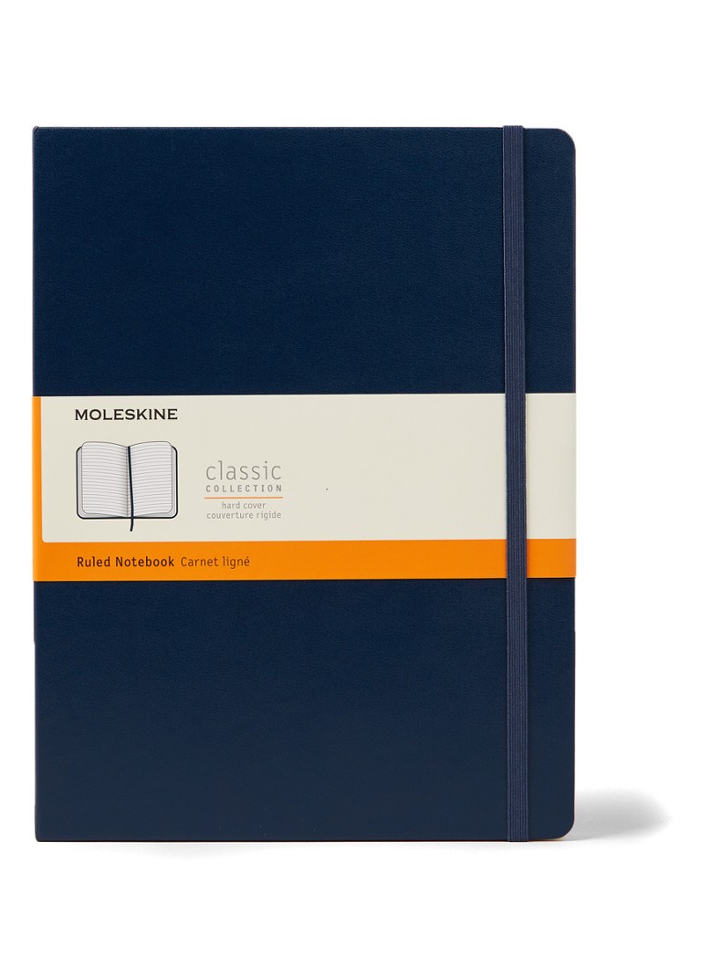 Moleskine - Classic XL gelinieerd notitieboek - Donkerblauw
