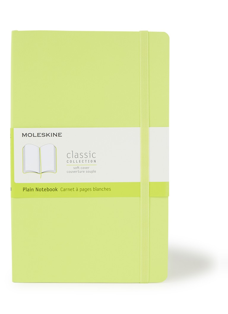 Moleskine - Grand cahier blanc Classic 21 x 13 cm - Citron vert