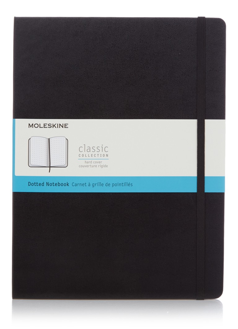 Moleskine - Notebook Xl Dotted Black Hard - Zwart