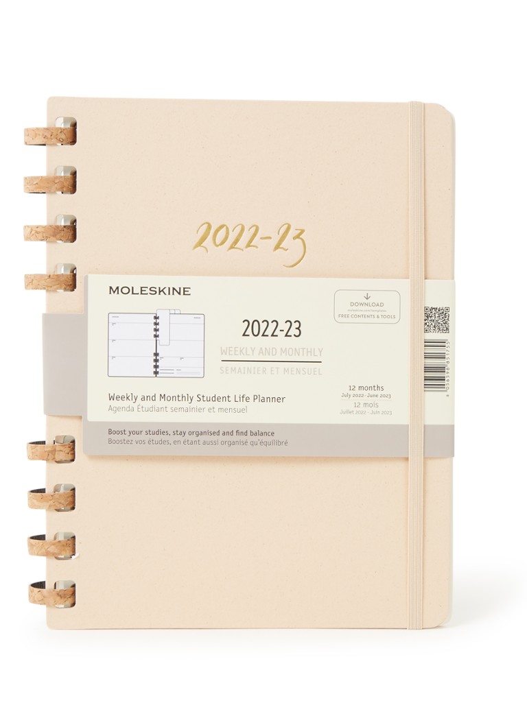 Moleskine Weekly and Monthly Student Life agenda 2022-2023 • Beige