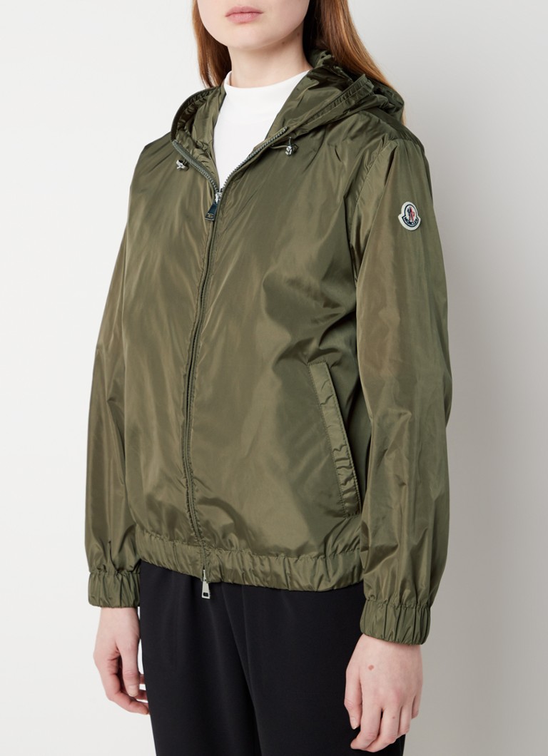 Moncler Cecile regenjas met ritszakken • Bronsgroen • deBijenkorf.be