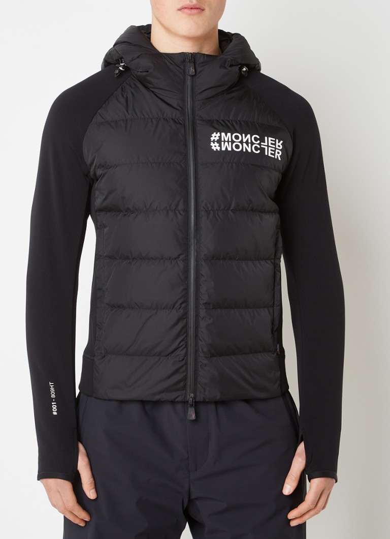 Moncler - Gewatteerde ski jas met capuchon  - Zwart