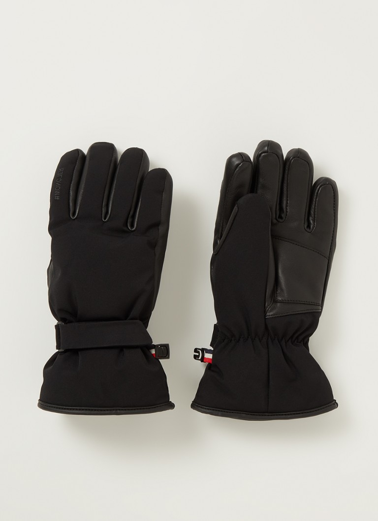 Moncler - Handschoenen met lamsleren details - Zwart