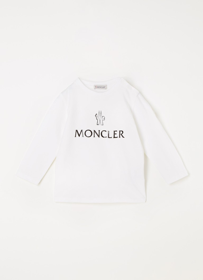 Moncler - Manches longues avec imprimé logo - Blanc