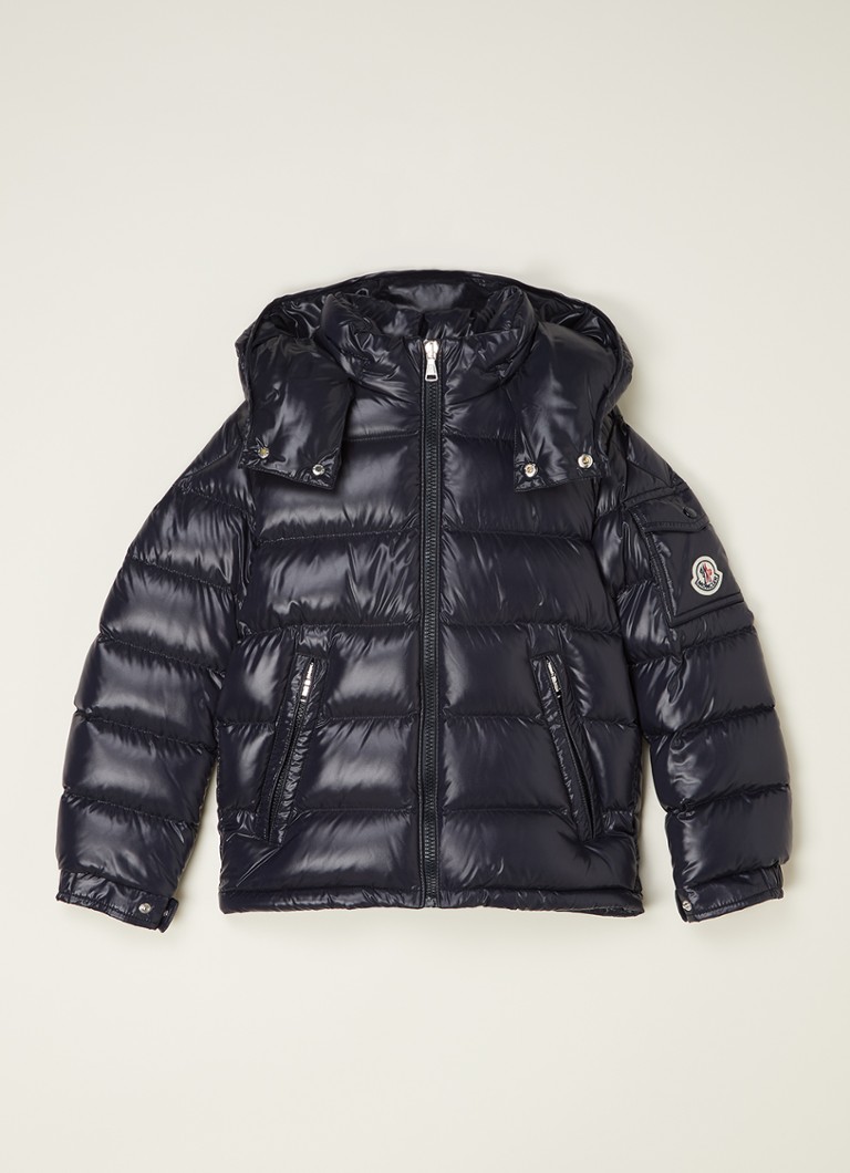 Moncler Maya gewatteerde jack met afneembare capuchon en donsvulling • • deBijenkorf.be