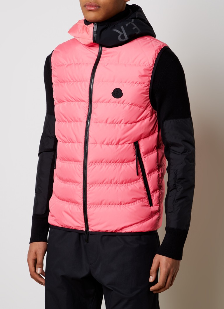 Moncler - Nubiera gewatteerde bodywarmer met donsvulling en capuchon - Roze